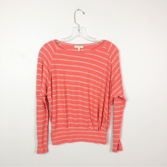 Anthropologie Tops - Anthropologie Bordeaux striped long sleeve small